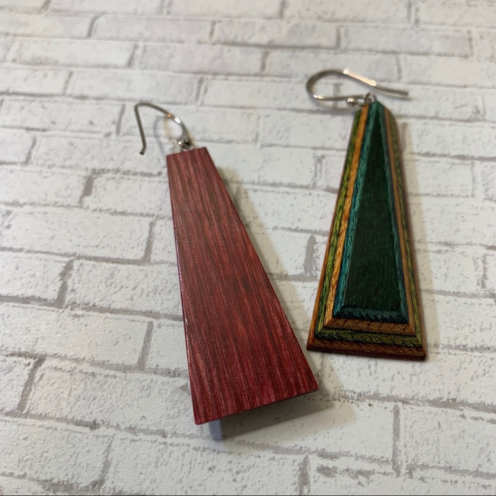 Vintage Teak Wood Earrings